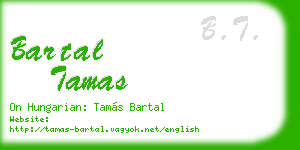 bartal tamas business card